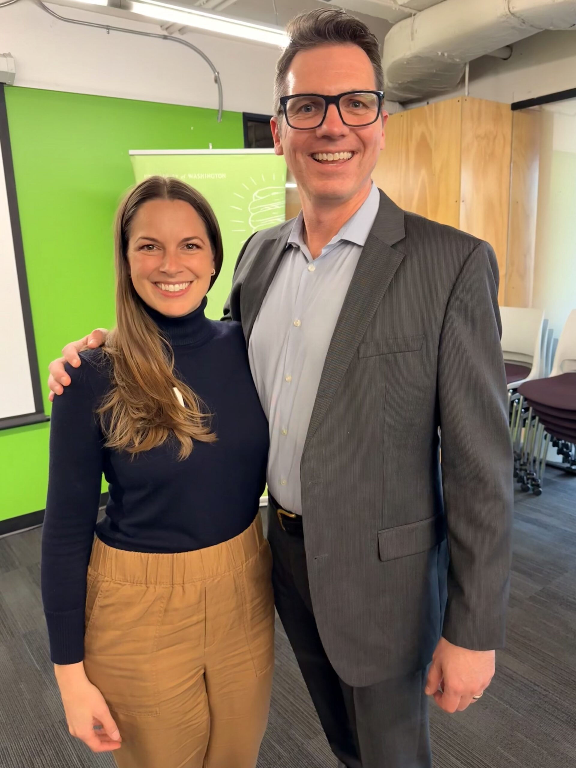 Founding MIC Director Gaia Borgias with current MIC Director Bart Treece